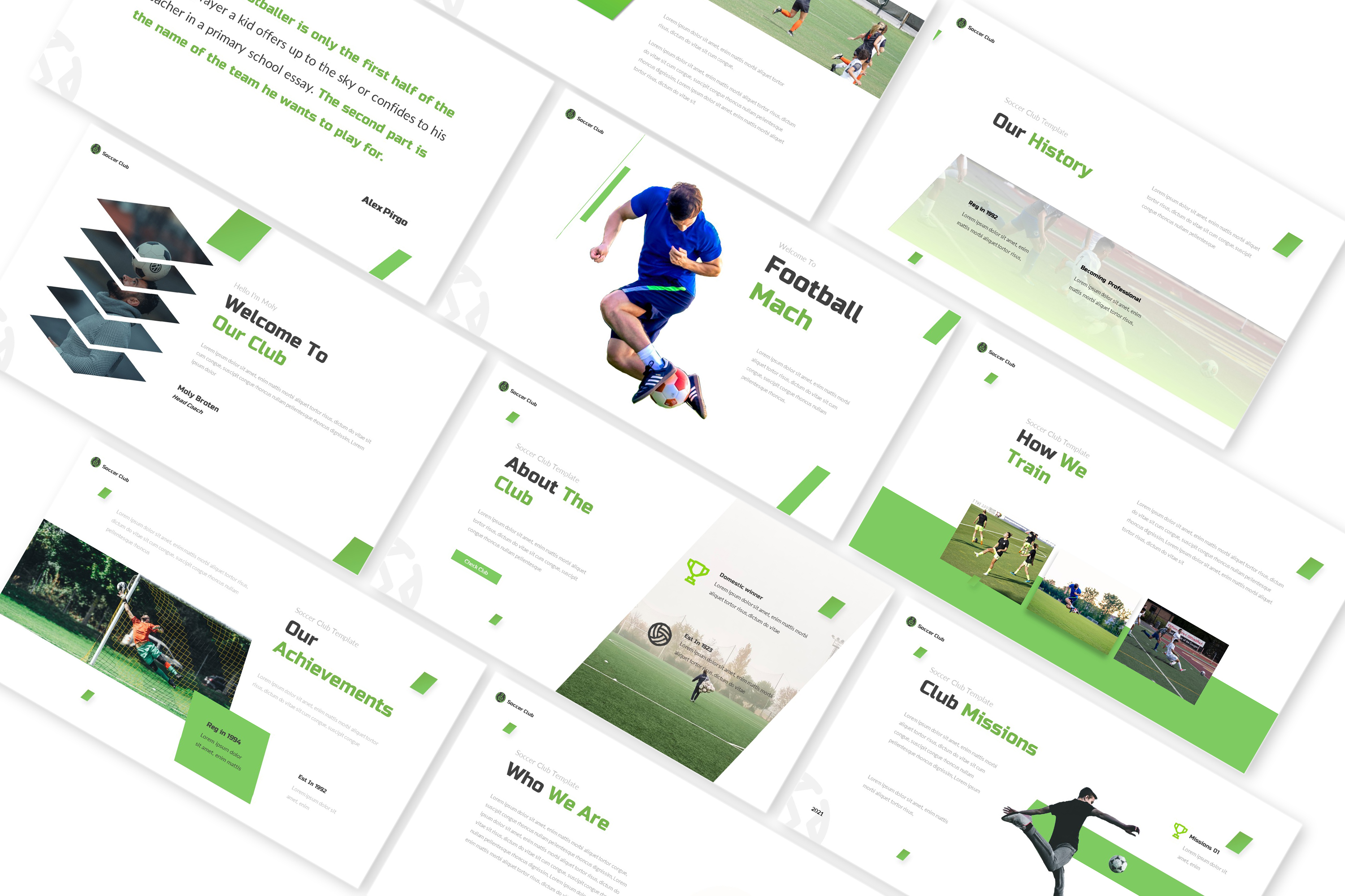 Football Mach Google Slides Template by Focusdesigntem GraphicRiver